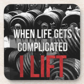 Workout-Motivation - ICH HEBE Untersetzer (Vorderseite)