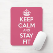 Workout Motivation - Keep Calm and Stay Fit Mousepad (Mit Mouse)