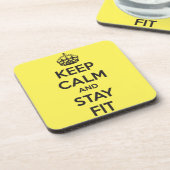Workout Motivation - Keep Calm and Stay Fit Untersetzer (Linke Seite)