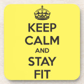 Workout Motivation - Keep Calm and Stay Fit Untersetzer (Vorderseite)