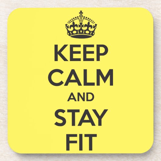 Workout Motivation - Keep Calm and Stay Fit Untersetzer (Vorderseite)