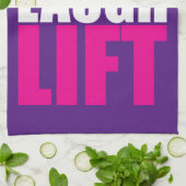 Workout Motivation - Liebe, Lachen, Aufzug Geschirrtuch (Gefaltet)
