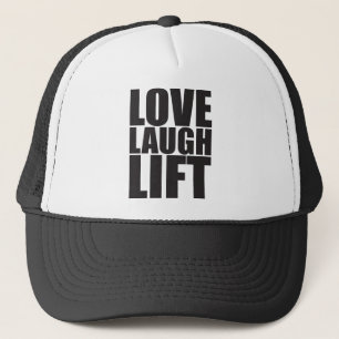 Workout Motivation - Liebe, Lachen, Aufzug Truckerkappe