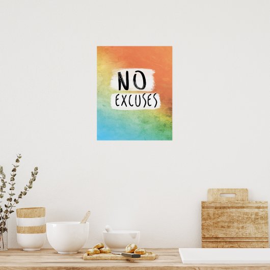 Workout-Motivation, Office-Motivation, keine Ausre Poster (Küche)