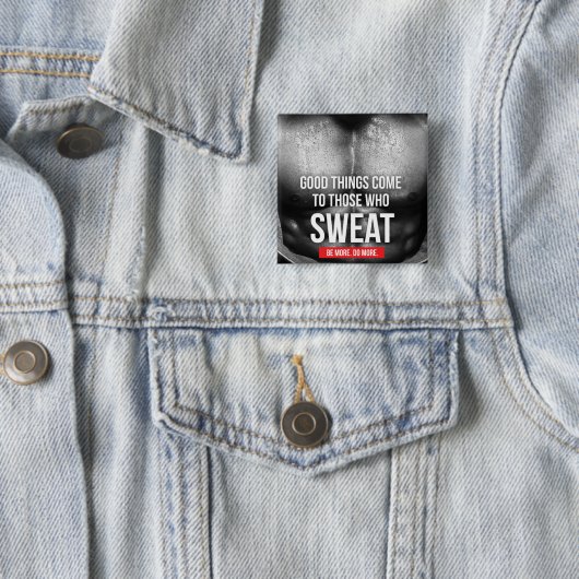 Workout Motivation - Schweiß Button (Beispiel)