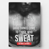 Workout Motivation - Schweiß Fotoplatte (Vorderseite)
