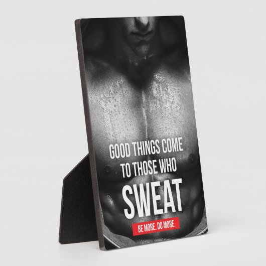 Workout Motivation - Schweiß Fotoplatte (Seite)