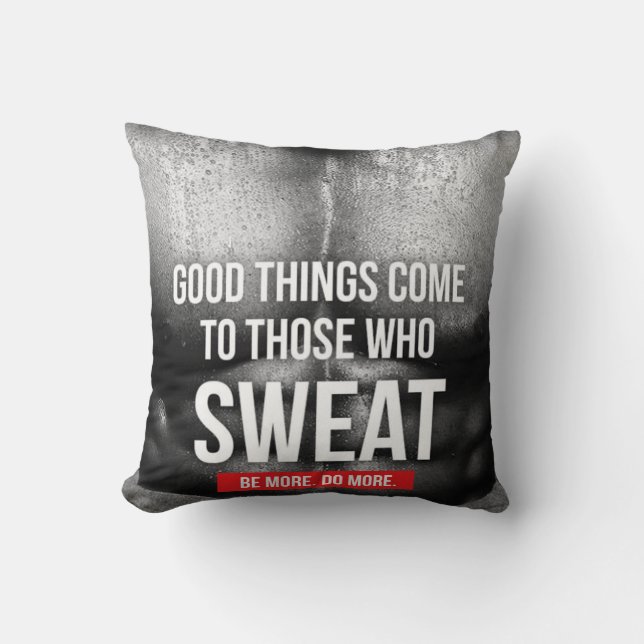 Workout Motivation - Schweiß Kissen (Vorderseite)