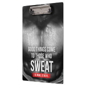 Workout Motivation - Schweiß Klemmbrett (Links)
