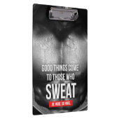 Workout Motivation - Schweiß Klemmbrett (Rechts)
