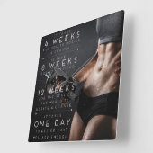 Workout-Motivation - Wandel Quadratische Wanduhr (Winkel)