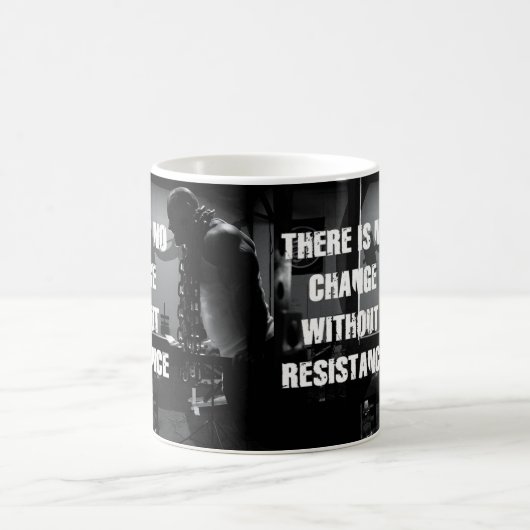 Workout-Motivation - Wandel und Widerstand Kaffeetasse (Mittel)