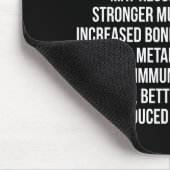 Workout Motivation - WARNUNG - Vorteile des Hubens Mousepad (Ecke)