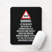 Workout Motivation - WARNUNG - Vorteile des Hubens Mousepad (Mit Mouse)