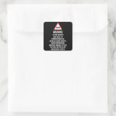 Workout Motivation - WARNUNG - Vorteile des Hubens Quadratischer Aufkleber (Tasche)