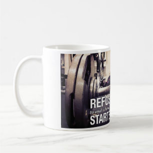 Workout Motivation Weigerung, zu beenden, wo Sie a Kaffeetasse