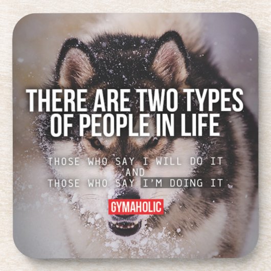 Workout Motivierend Getränkeuntersetzer (Vorderseite)