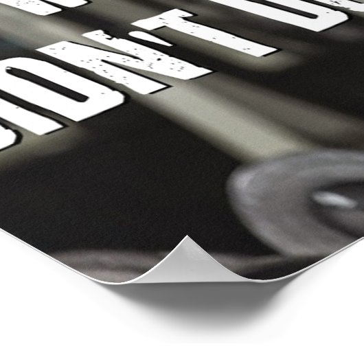 Workout Motivierend Poster (Ecke)