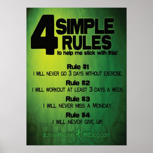 Workout Motivierend Poster (Vorne)