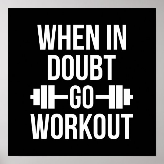 Workout Motivierend Poster (Vorne)