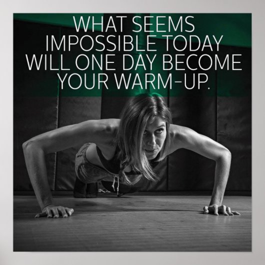 Workout Motivierend Poster (Vorne)