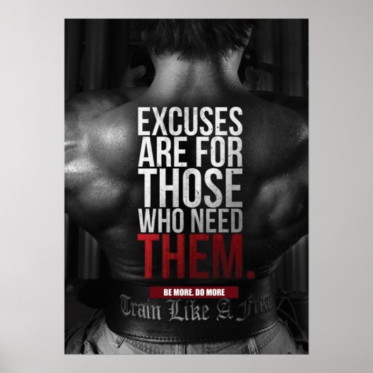 Workout Motivierend Poster (Vorne)