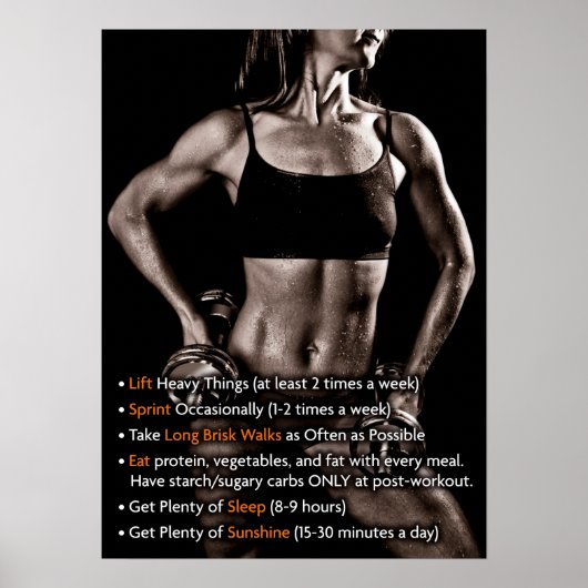 Workout Motivierend Poster (Vorne)