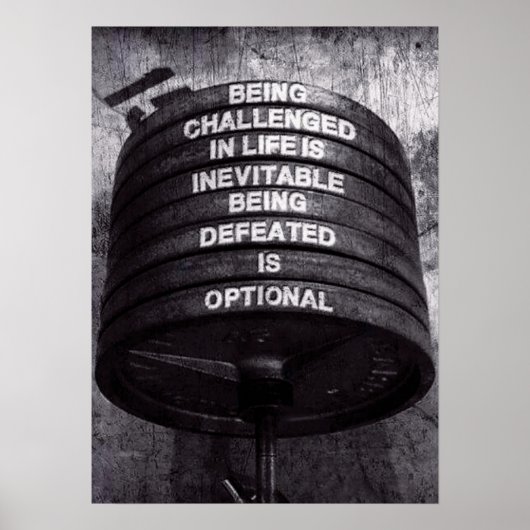 Workout Motivierend Poster (Vorne)