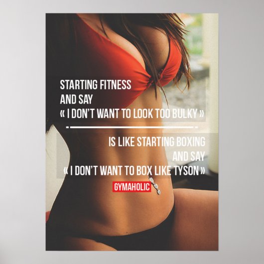 Workout Motivierend Poster (Vorne)