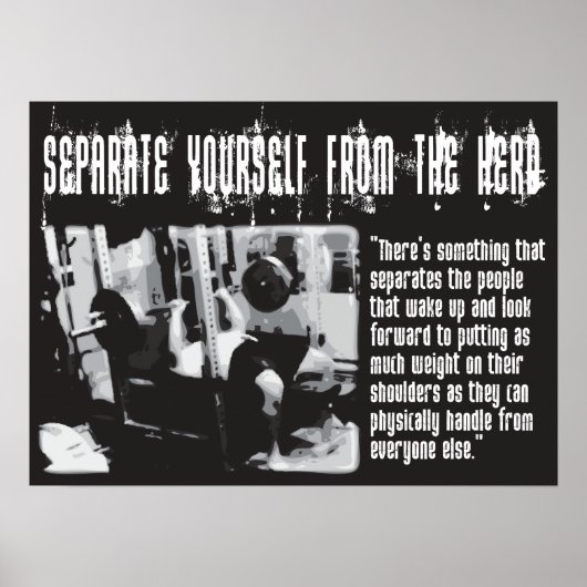 Workout Motivierend Poster (Vorne)