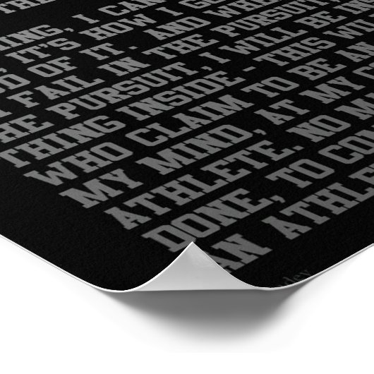 Workout Motivierend Poster (Ecke)