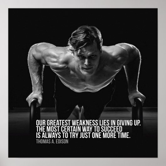 Workout Motivierend Poster (Vorne)