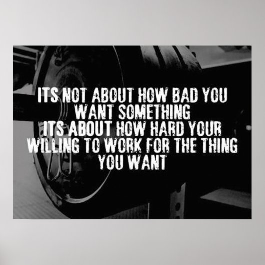 Workout Motivierend Poster (Vorne)