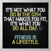 Workout Motivierend Poster (Vorne)