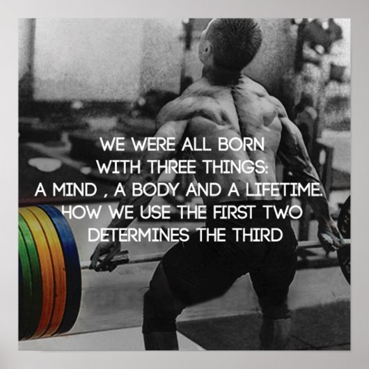 Workout Motivierend Poster (Vorne)