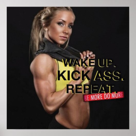 Workout Motivierend Poster (Vorne)