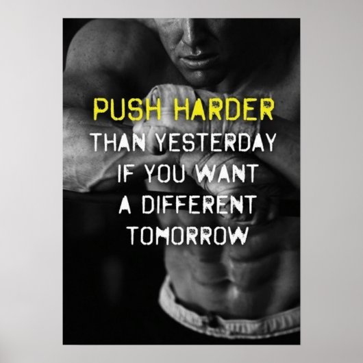 Workout Motivierend Poster (Vorne)