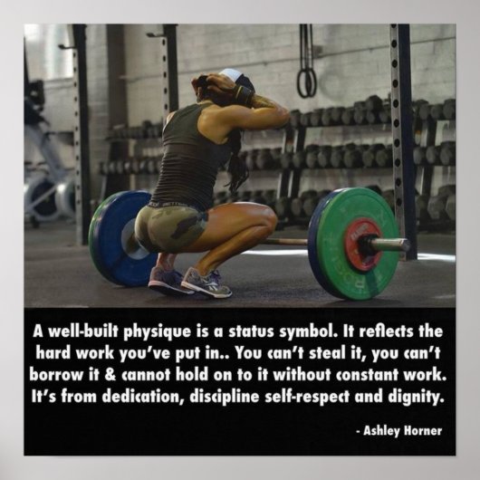 Workout Motivierend Poster (Vorne)