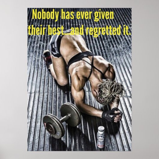 Workout Motivierend Poster (Vorne)