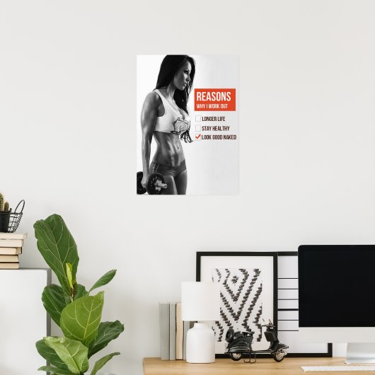 Workout Motivierend Poster (Heimbüro)