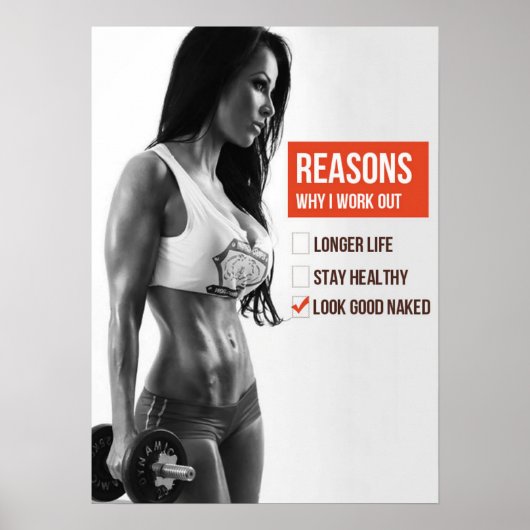 Workout Motivierend Poster (Vorne)