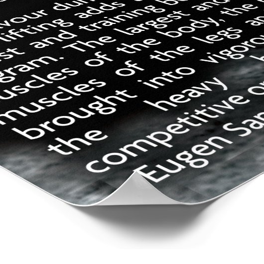 Workout Motivierend Poster (Ecke)