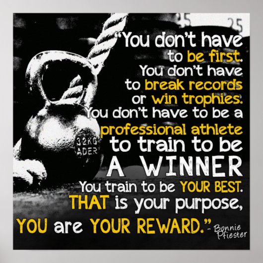 Workout Motivierend Poster (Vorne)