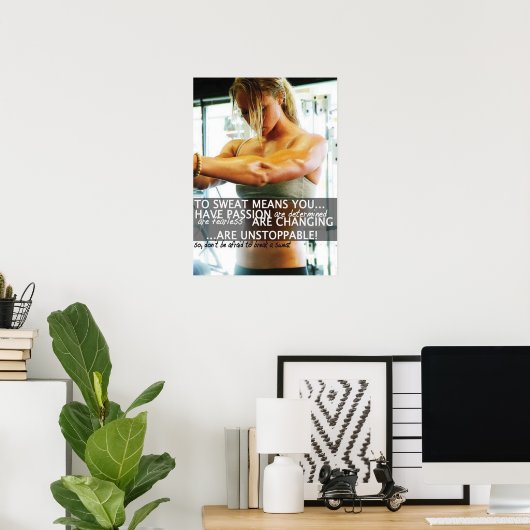 Workout Motivierend Poster (Heimbüro)