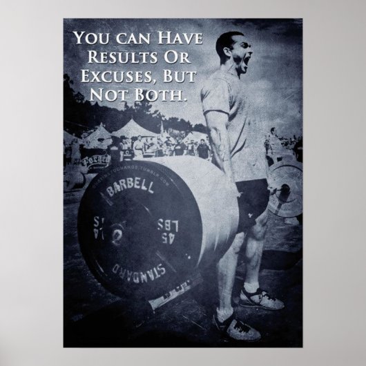 Workout Motivierend Poster (Vorne)