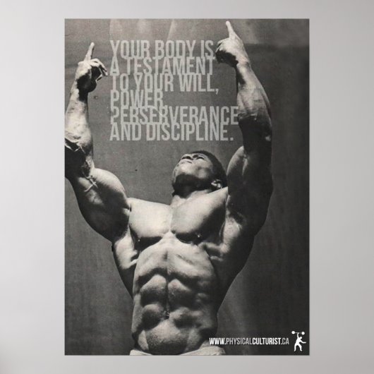 Workout Motivierend Poster (Vorne)
