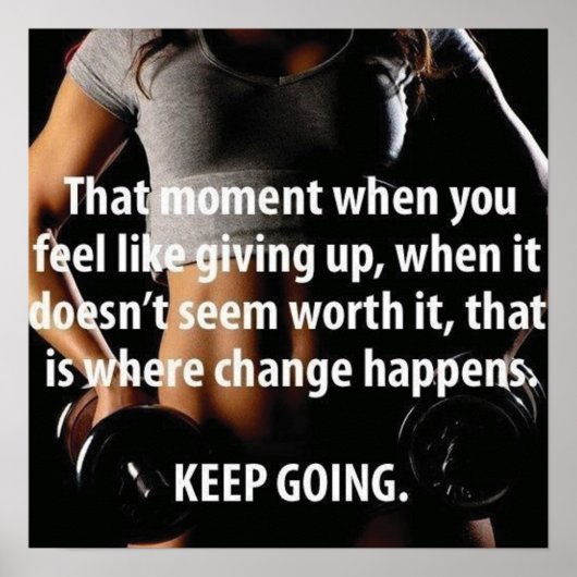 Workout Motivierend Poster (Vorne)