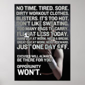 Workout Motivierend Poster (Vorne)