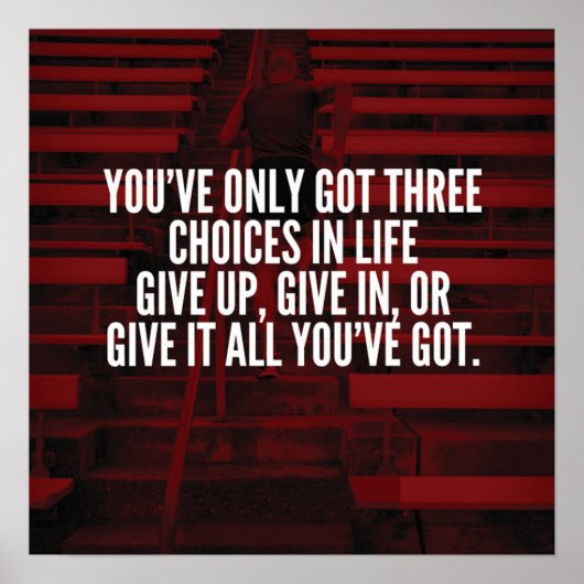 Workout Motivierend Poster (Vorne)