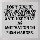 Workout Motivierend Poster (Vorne)